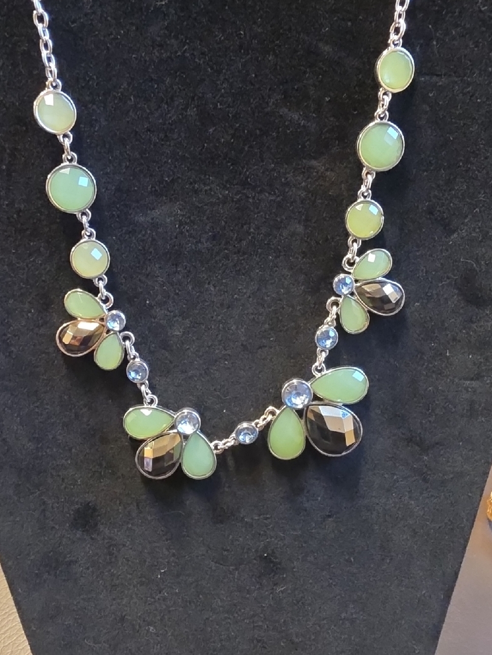 Green Gemstone Napier Statement Necklace - Women Jewelry